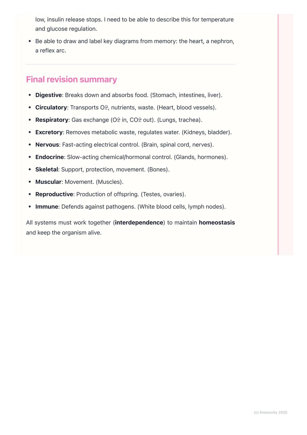 # Human Body Systems
Introduction to human body systems
The human body is organised in a hierarchy: cells $\rightarrow$ tissues $\rightarr