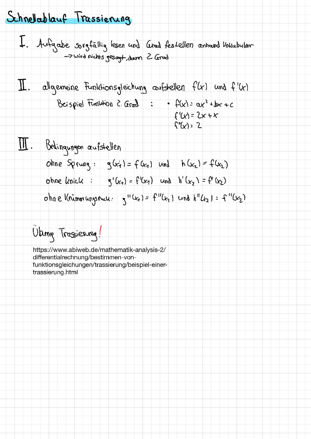 Grundlagen der Trassierung mit Beispiel (ausführlich)