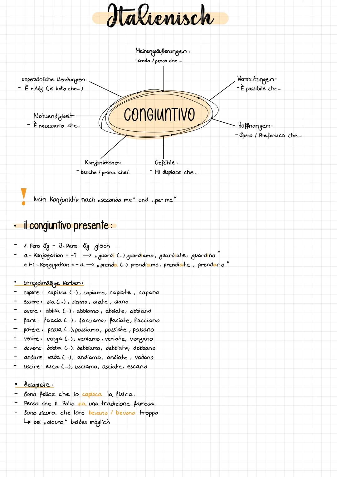 Congiuntivo presente + passato