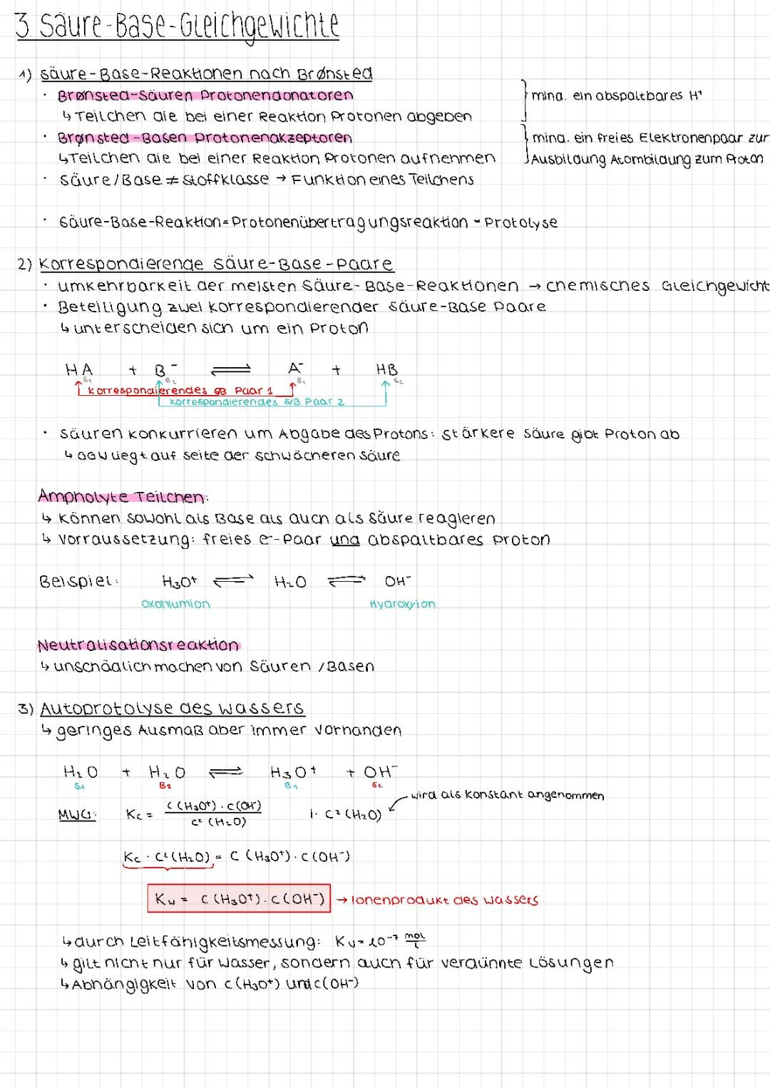Säure-Base Gleichgewichte