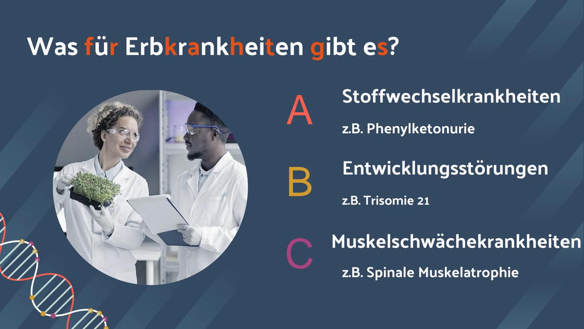 Warum leide
ich unter einer
Krankheit, für die ich
nichts kann? # DIE
# ERBKRANKHEITEN
# DES MENSCHEN
Eine Präsentation von Leonie Kuba G