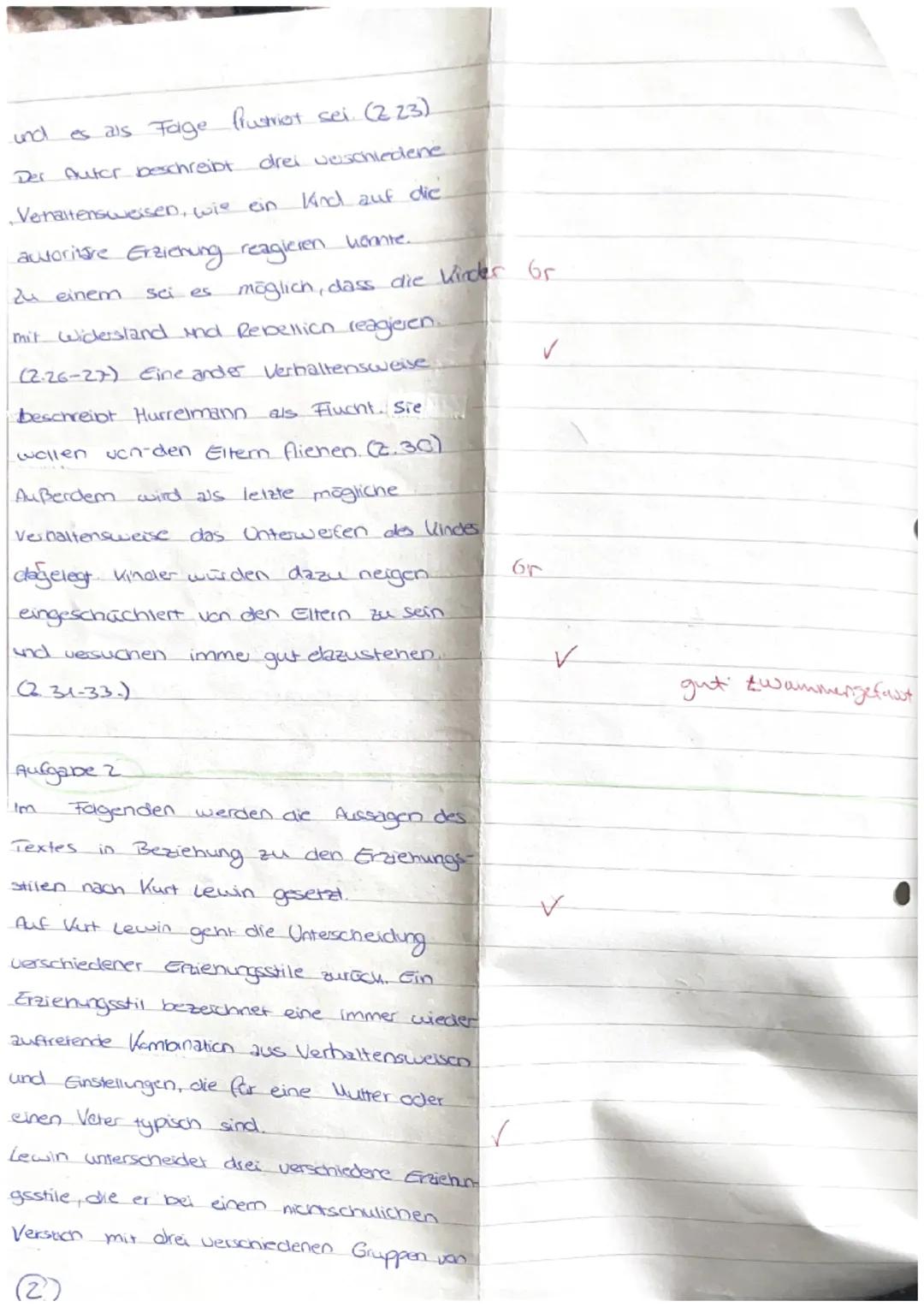 Argumente gegen die permissive¹ und die autoritäre Erziehung
faile
Die vorliegende Fachliteratur belegt, dass Aggression und Gewalt bei Kind