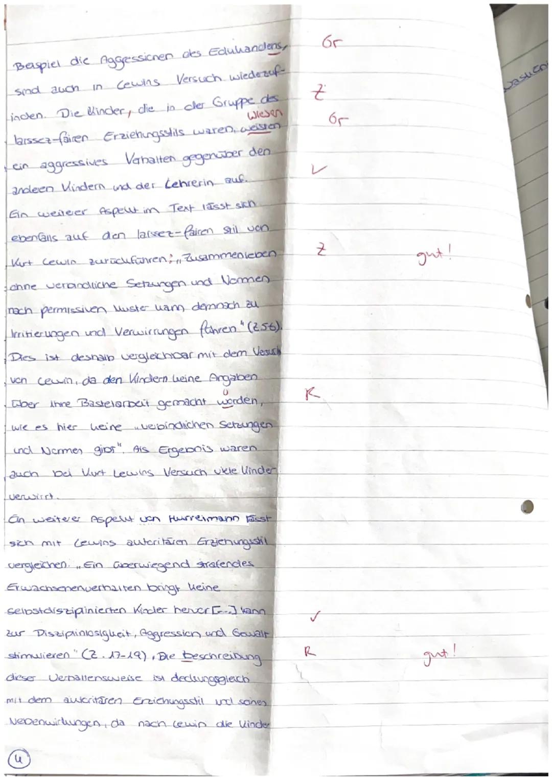 Argumente gegen die permissive¹ und die autoritäre Erziehung
faile
Die vorliegende Fachliteratur belegt, dass Aggression und Gewalt bei Kind