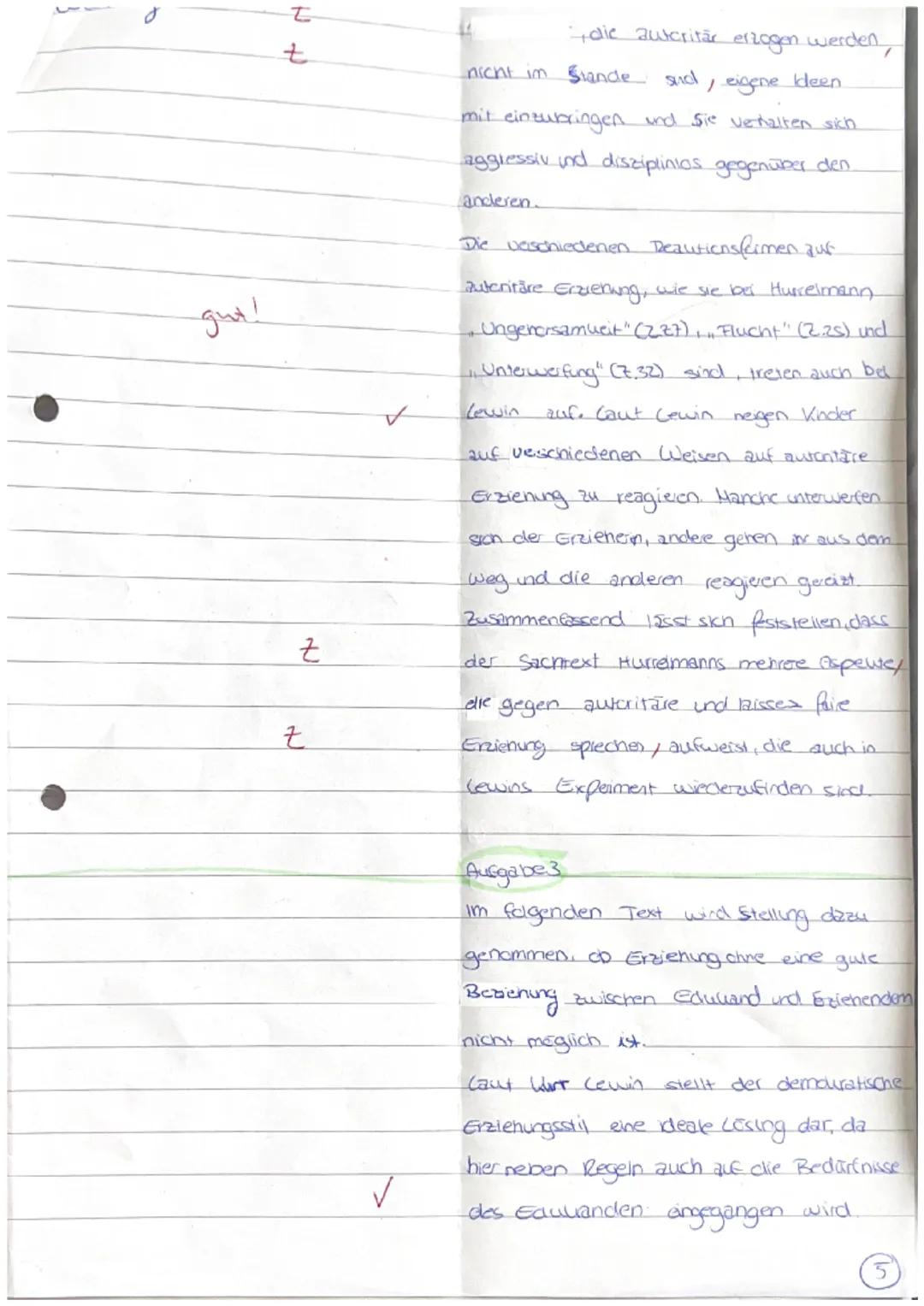 Argumente gegen die permissive¹ und die autoritäre Erziehung
faile
Die vorliegende Fachliteratur belegt, dass Aggression und Gewalt bei Kind
