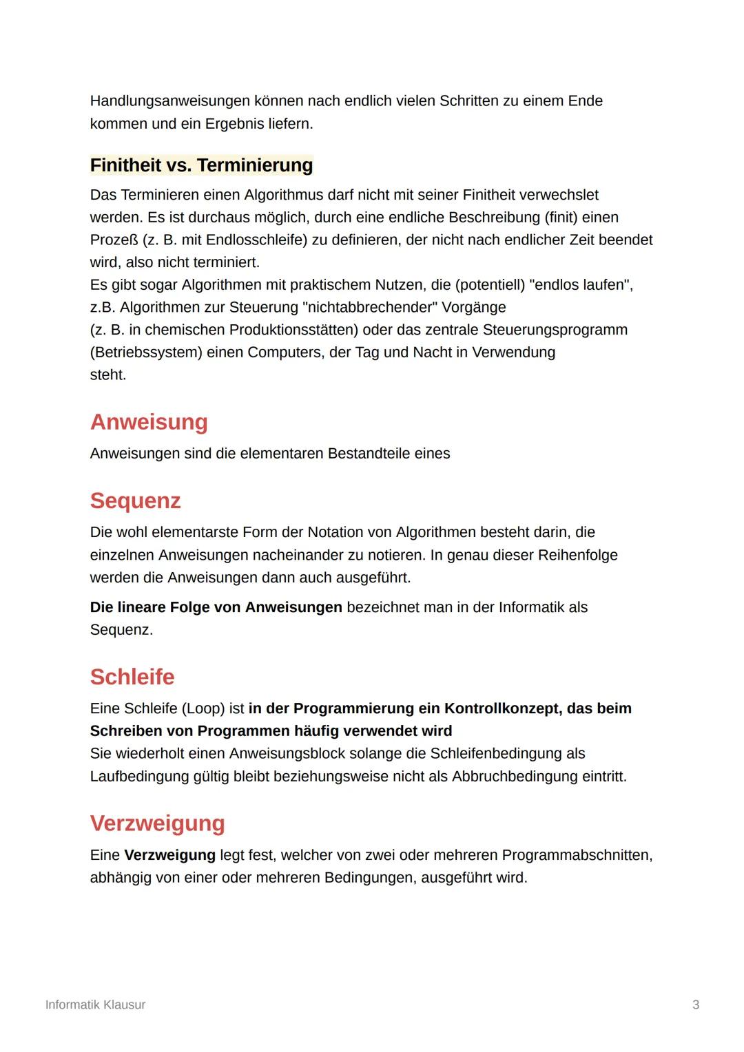 # Informatik Klausur
* Thema Algorithmen, Scratch, Kodierung, Verschlüsselung
* Datum @December 2, 2022
* Status Nicht geschrieben
# Algor