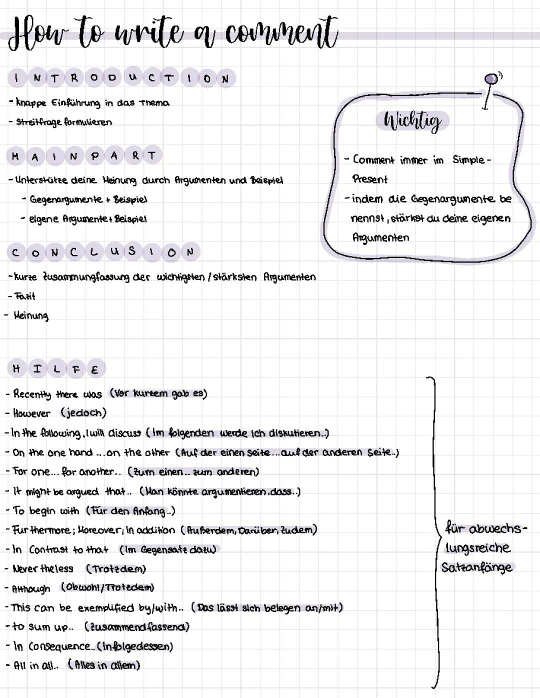 How to write a comment 2.0