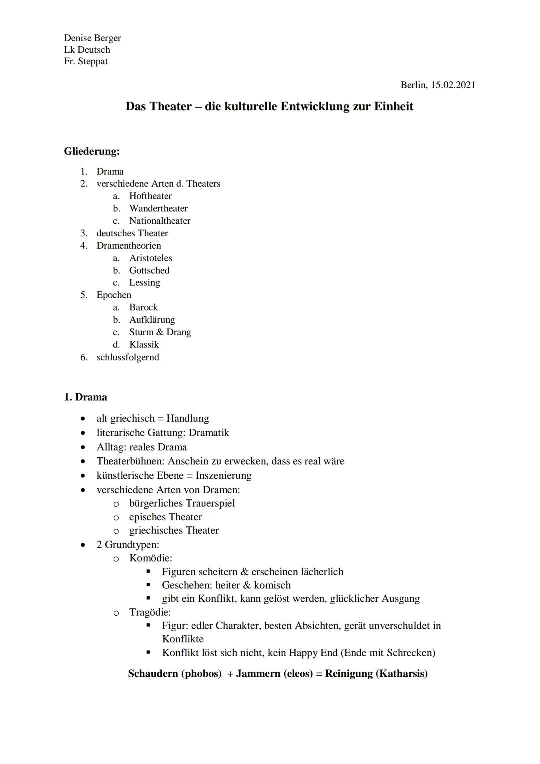 Das Theater im 17. bis 19. Jahrhundert: Von Barock bis Klassik