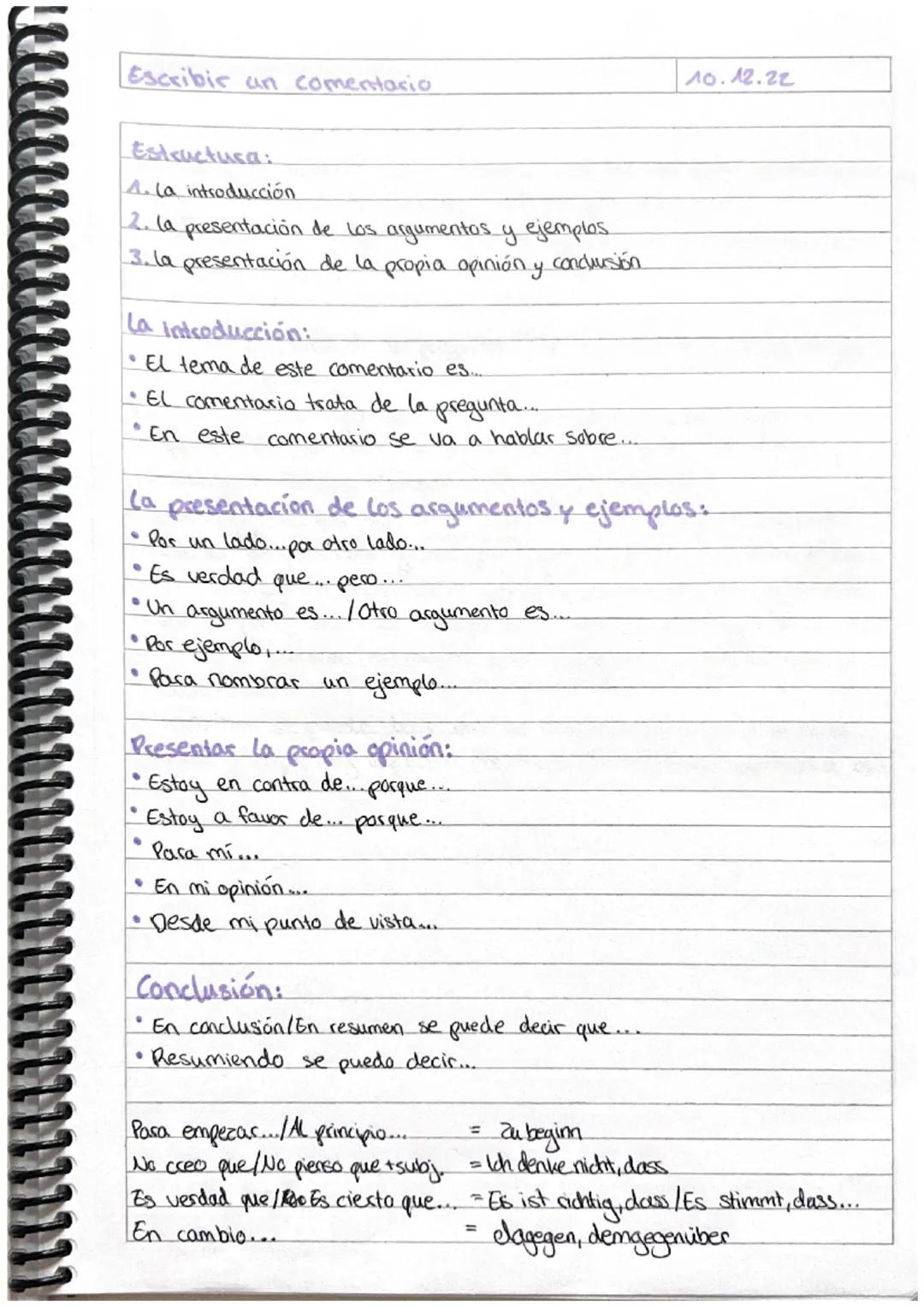 Escribir un comentario
Estructura:
4. La introducción
2. la presentación de los argumentos y ejemplos
3. la presentación de la propia opinió