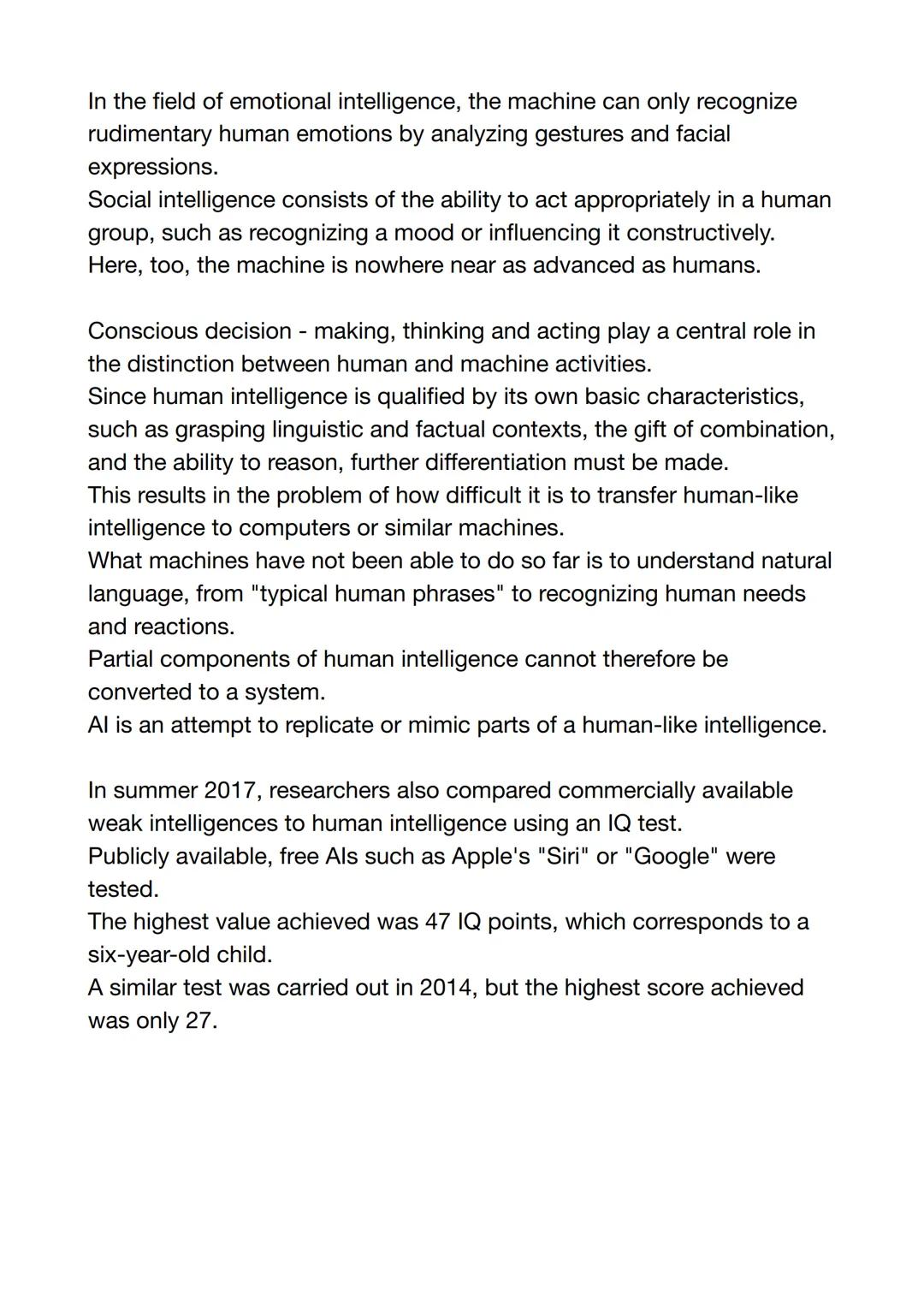 Contents:
Introduction
Page:
3
1. What is meant by artificial intelligence (AI)?
4
1.1 The weak Al
5
1.2 The strong Al
5
1.3 Comparison bet