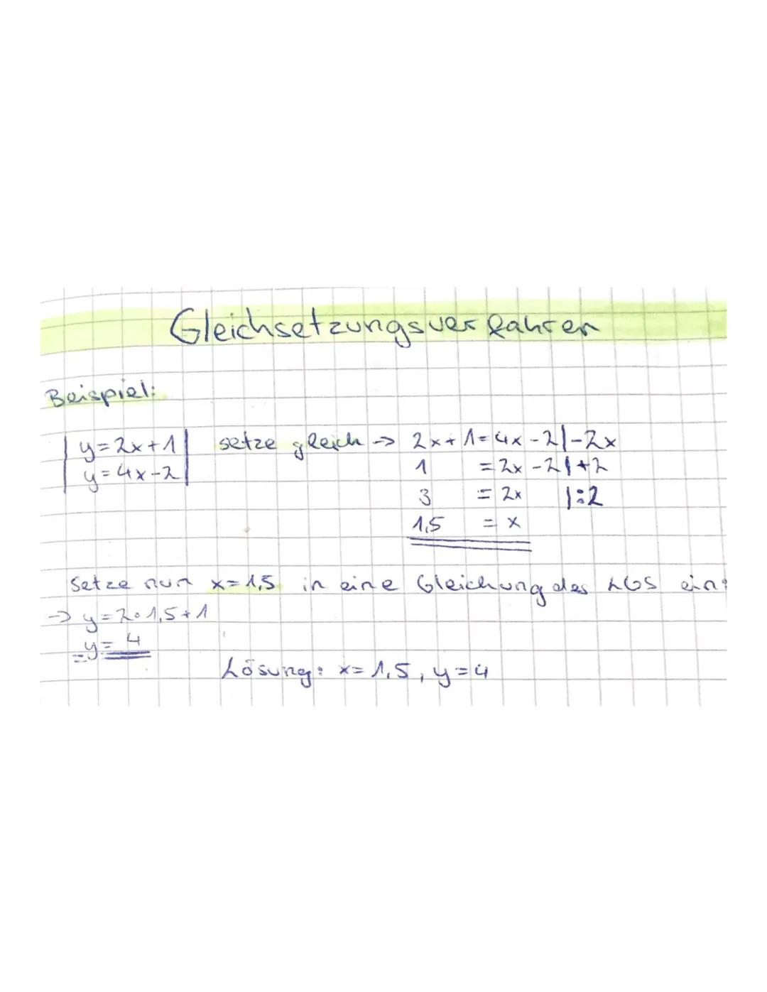 Lineare Gleichungssysteme und Gleichungsverfahren