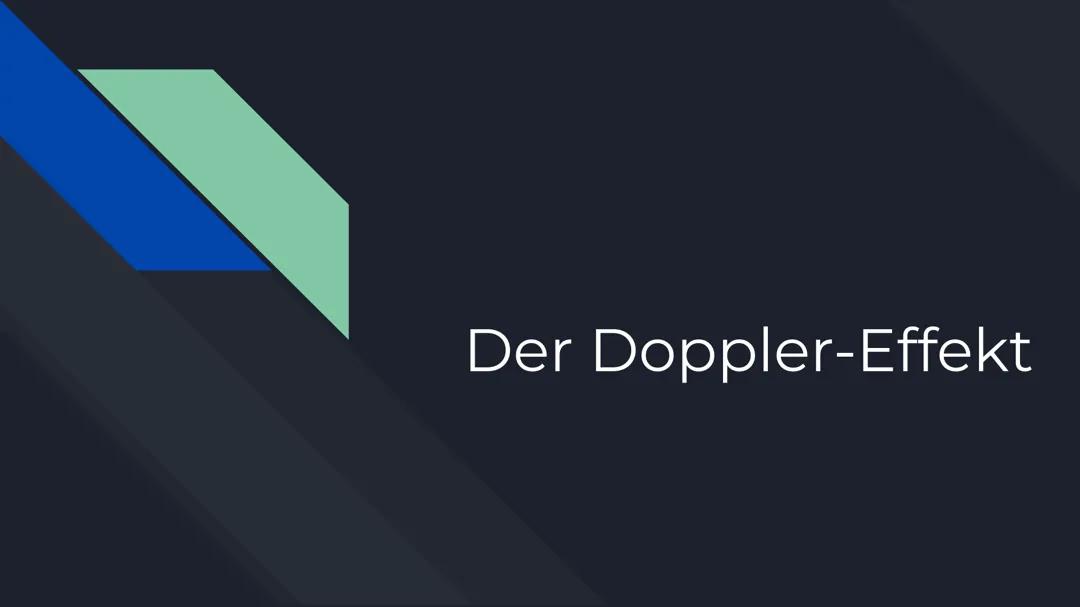 Doppler Effekt - Präsentation