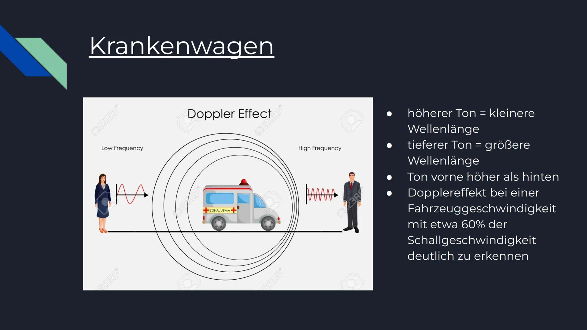 Der Doppler-Effekt # Inhaltsverzeichnis
- Entdeckung
- Akustischer Doppler-Effekt
- Beispiel: Krankenwagen
- Anwendungsbeispiele
- Formeln