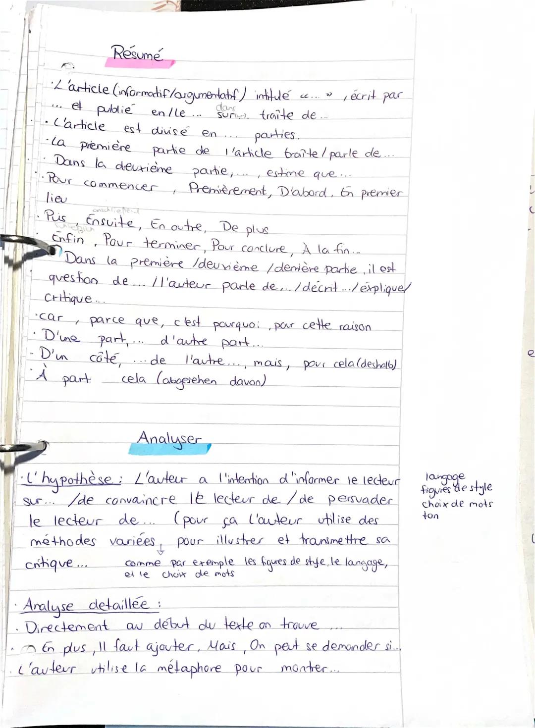 Résumé und Analyse