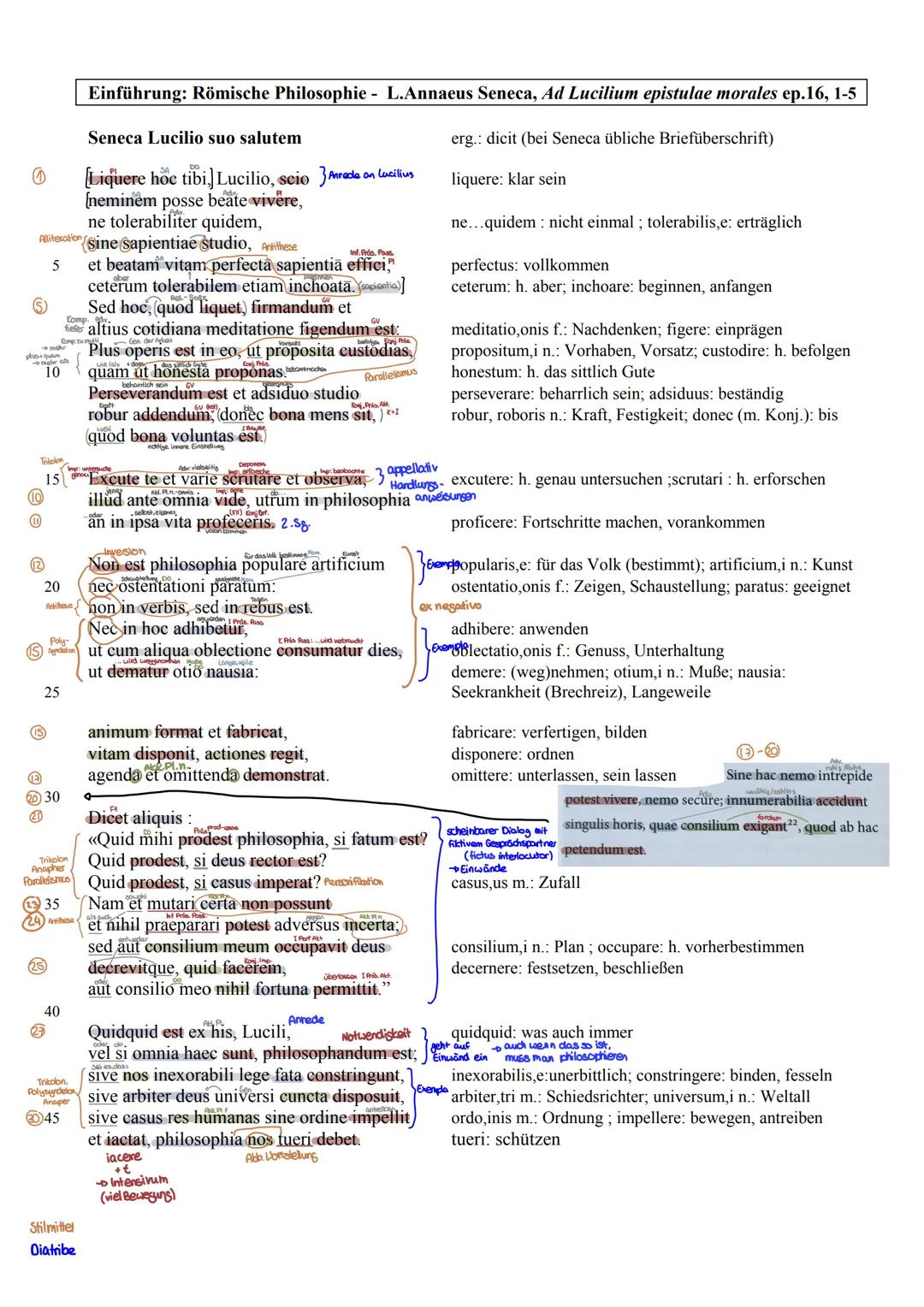 Einführung: Römische Philosophie - L.Annaeus Seneca, Ad Lucilium epistulae morales ep.16, 1-5
Seneca Lucilio suo salutem
[Liquere hoc tibi