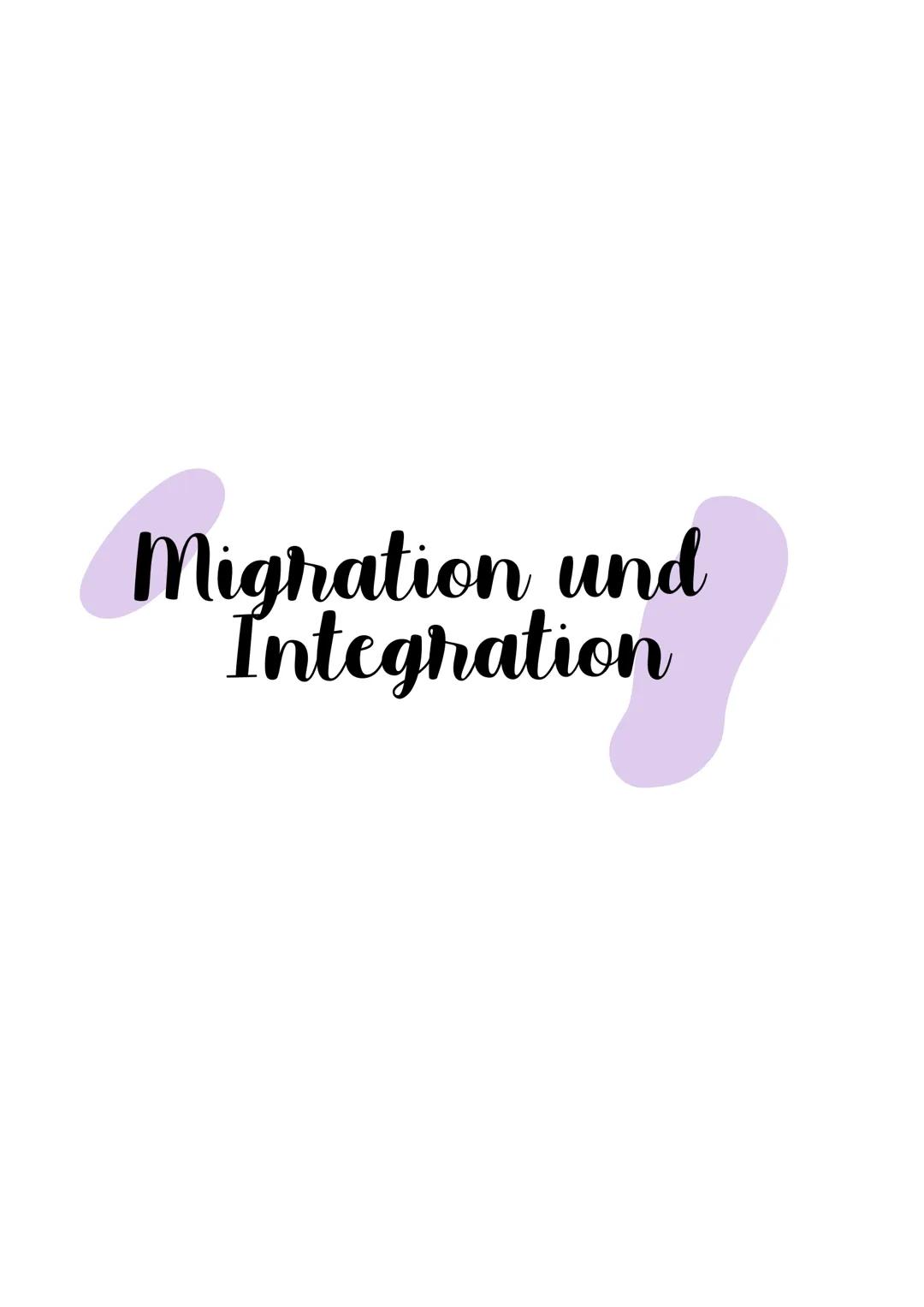 Migration und Integration Oberstufe