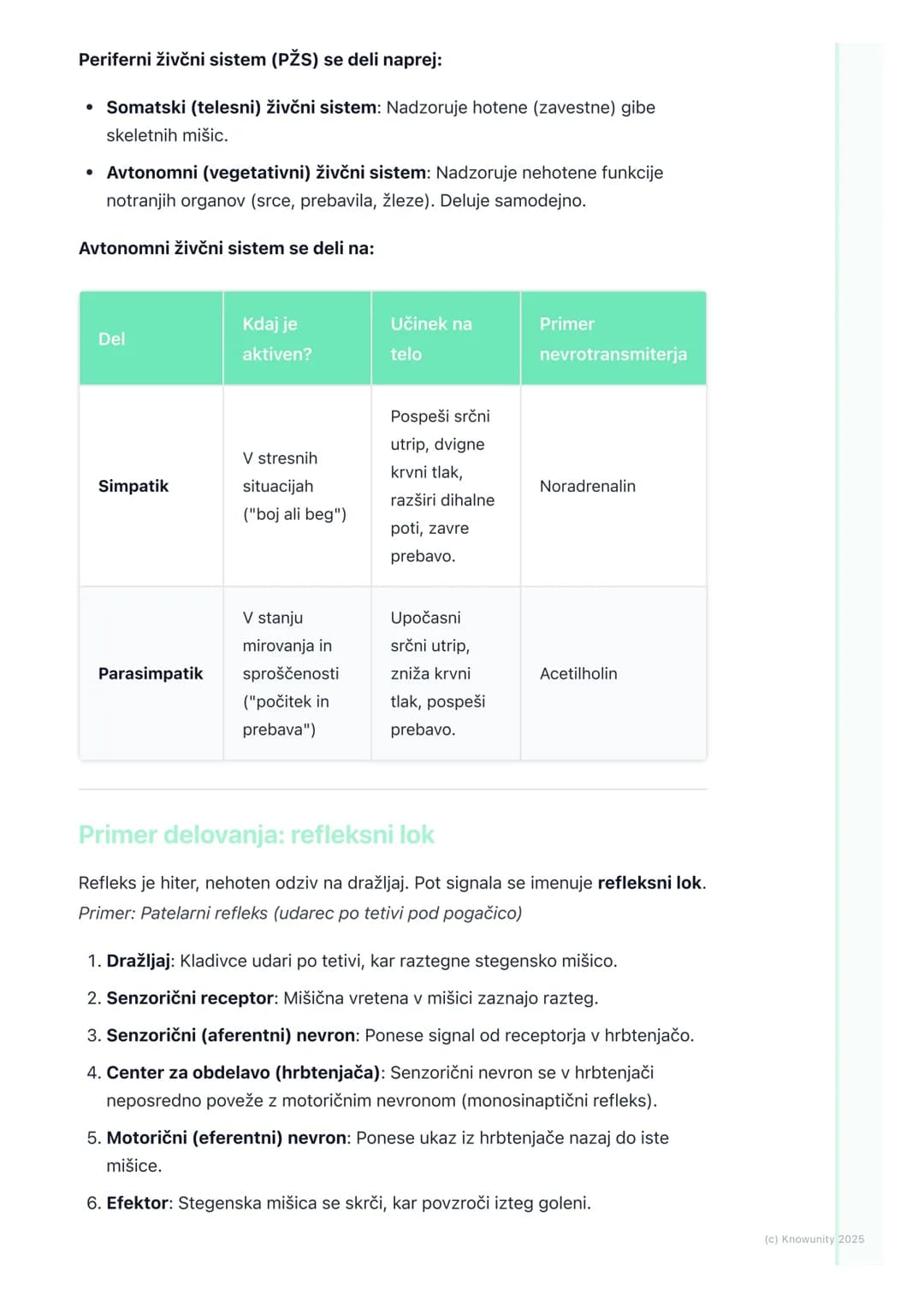 # Živčni sistem
Pregled živčnega sistema
Živčni sistem je ključni komunikacijski in kontrolni sistem v telesu. Skupaj s
hormonskim sistemo